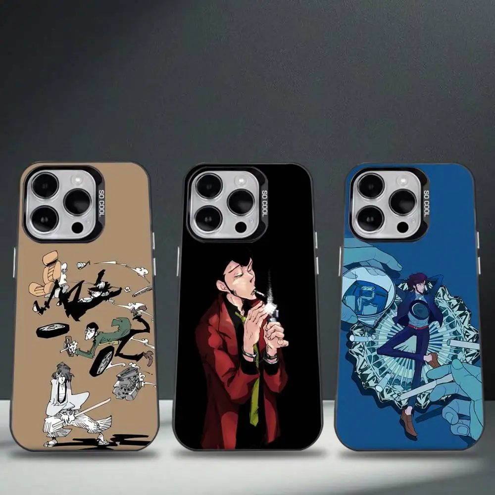 Чехол для телефона Anime L-Lupin The T-Third для iPhone 16,15,14,13,12,11,8,7,Pro,Max,Plus,Mini,XS,SE Anti Fall Black Matte Hard