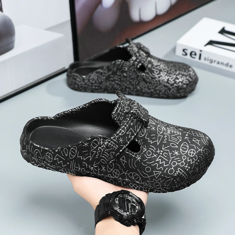 Фото Yeezy Slide, высококачественные сабо из ЭВА, мягкие тапочки на толстой подошве, женские летние модные тапочки, домашние сандалии, мужская пляжная обувь №5
