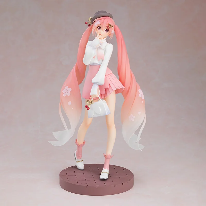 Фото 【100% подлинный】GOOD SMILE COMPANY Original Vocaloid Hatsune Miku Pop Up Parade Smile Value 2025 Sakura Hanami Outfit Ver. №2
