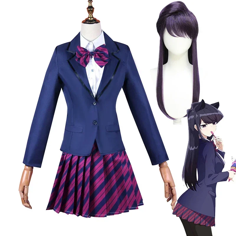 Shouko аниме Can't Communicate костюмы для косплея школьная форма для девочек Komi San Wa Comyushou Desu костюмы парик B12