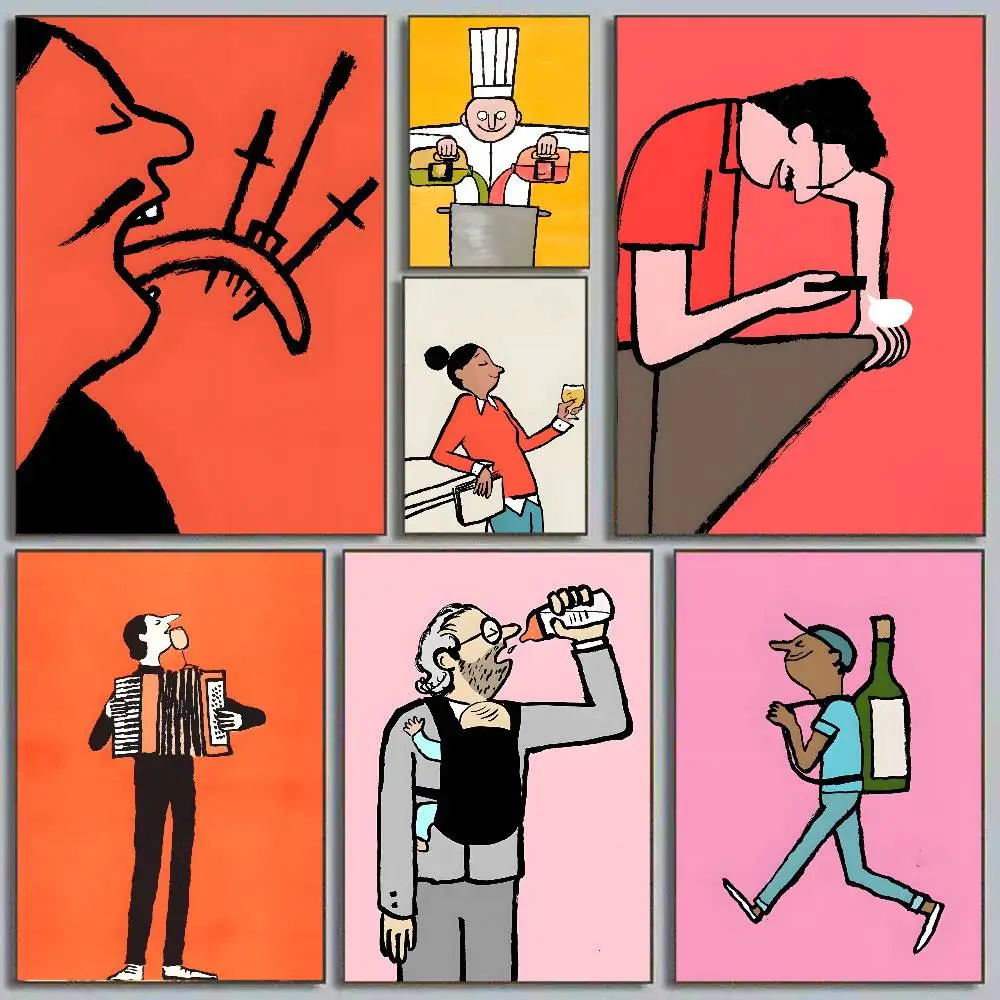 J-Jean Art J-Jullien ANIME постер HD Art липкая стена водостойкая домашняя гостиная спальня эстетическое украшение