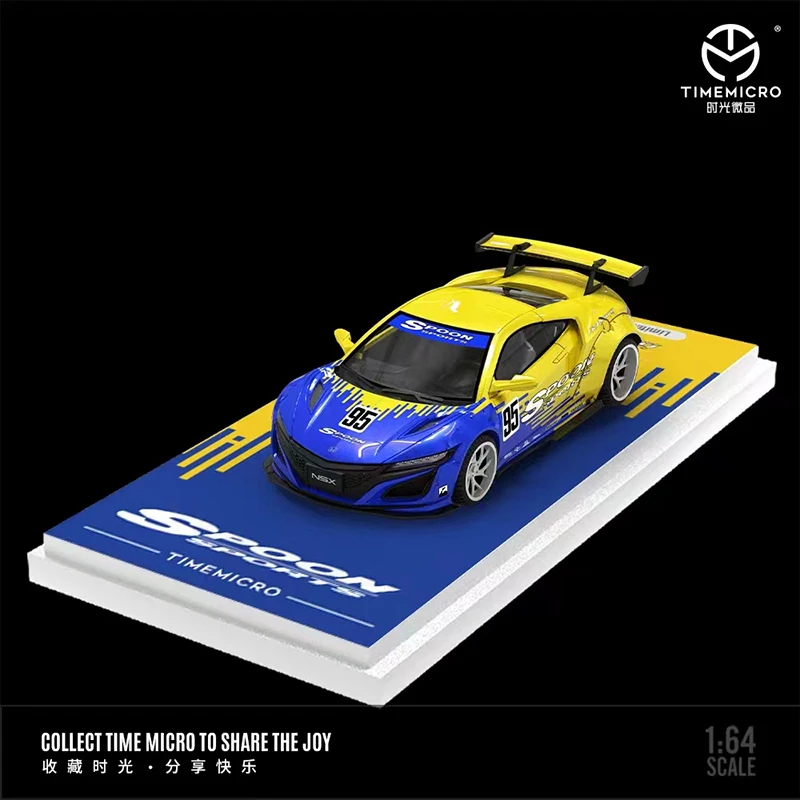 Модель автомобиля TimeMicro 1:64, литье под давлением NSX, покрытие ложкой