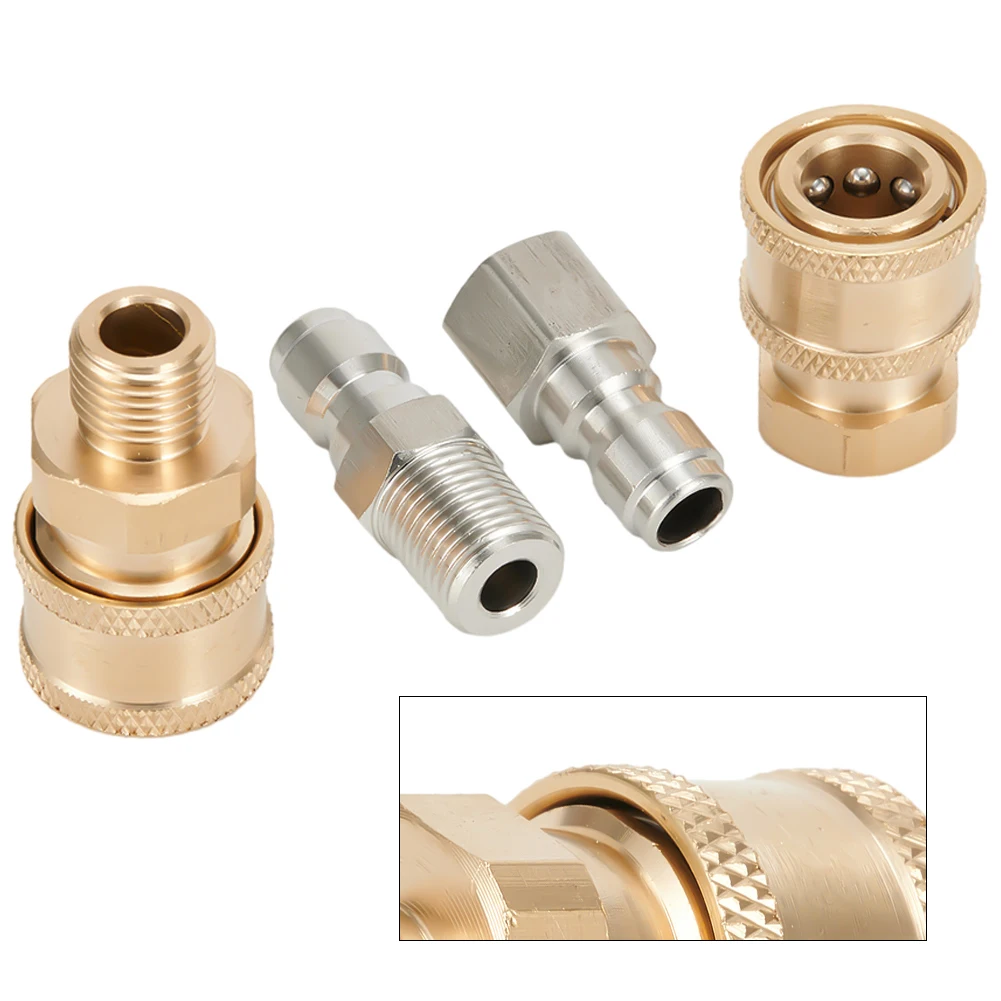 Фото 1/4 Quick Connector Pressure Washer Connector Coupling Quick Release Adapter Garden High Pressure Cleaning Machine Connector №5