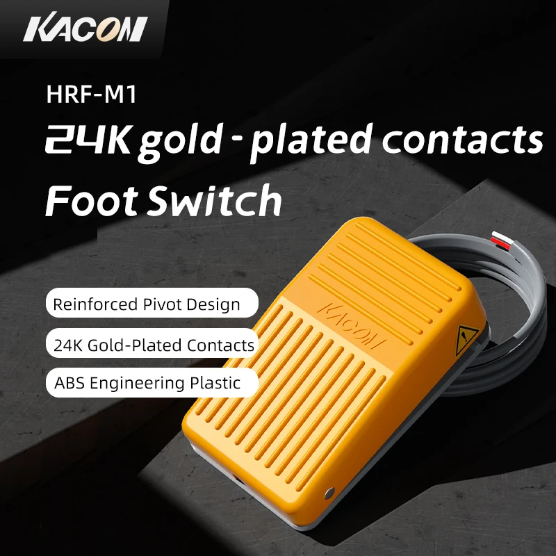 KAICON KACON HRF-M1 Водонепроницаемый самоблокирующийся USB-педальный переключатель, настраиваемый для небольших станков с ЧПУ, шитья, насосов, промышленных