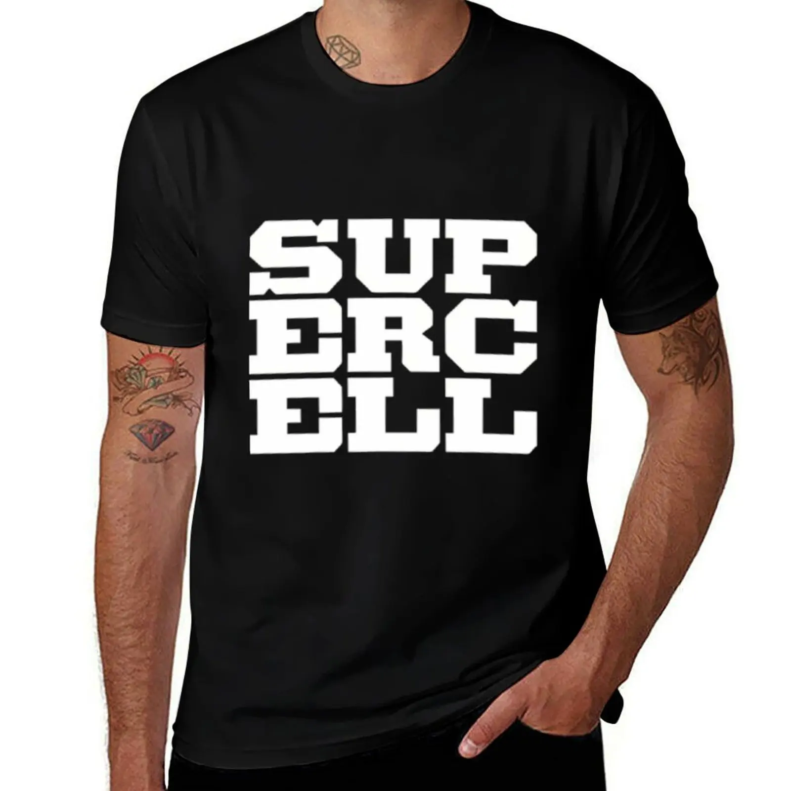 Самая продаваемая футболка с логотипом Supercell, хлопковые футболки, мужские футболки из 100% для мужчин, белая упаковка