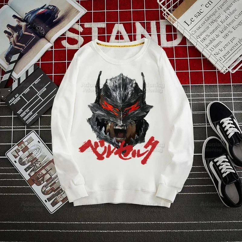 k japońska manga bluza z kapturem Berserk mężczyźni kobiety sweter Harajuku męska Guts Griffith Anime szermierz bluza z kapturem ubrania codzienne