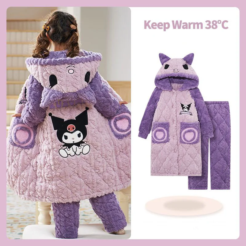 Sanrio Piyama Kuromi Cinnamoroll Hello Kitty Mainan Piyama Танак набор Piyama аниме Kasual Memakai Piyama Танак Perempuan