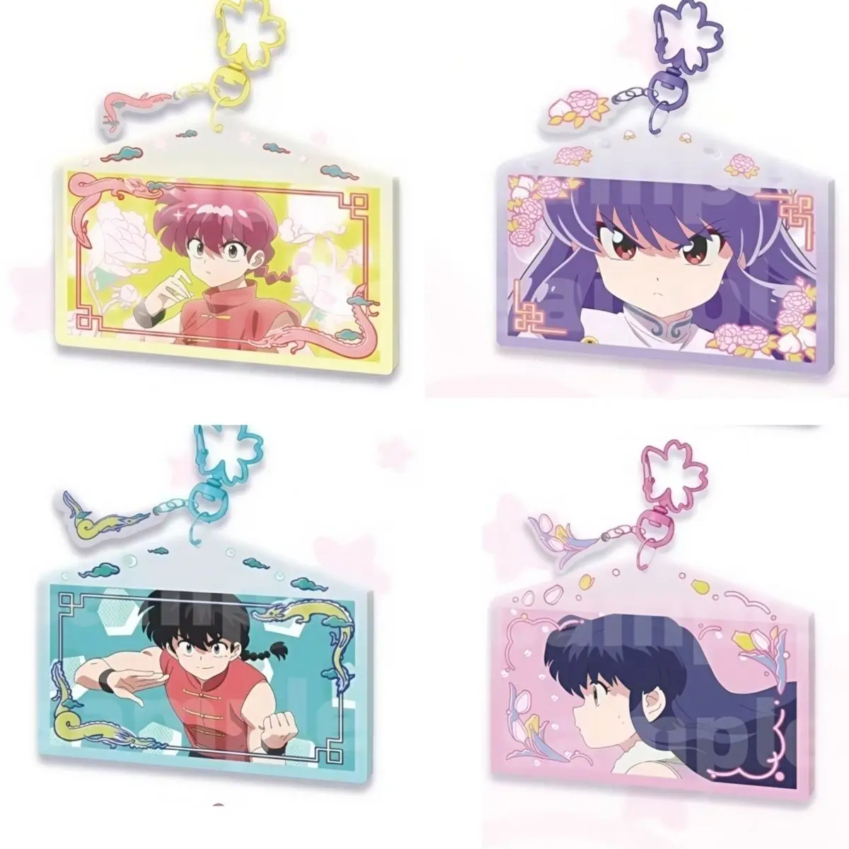 Saotome Ranma аниме брелок Tendou Akane мужской брелок для женщин мультфильм Kawaii подвески рисунок акриловый брелок кулон подарки