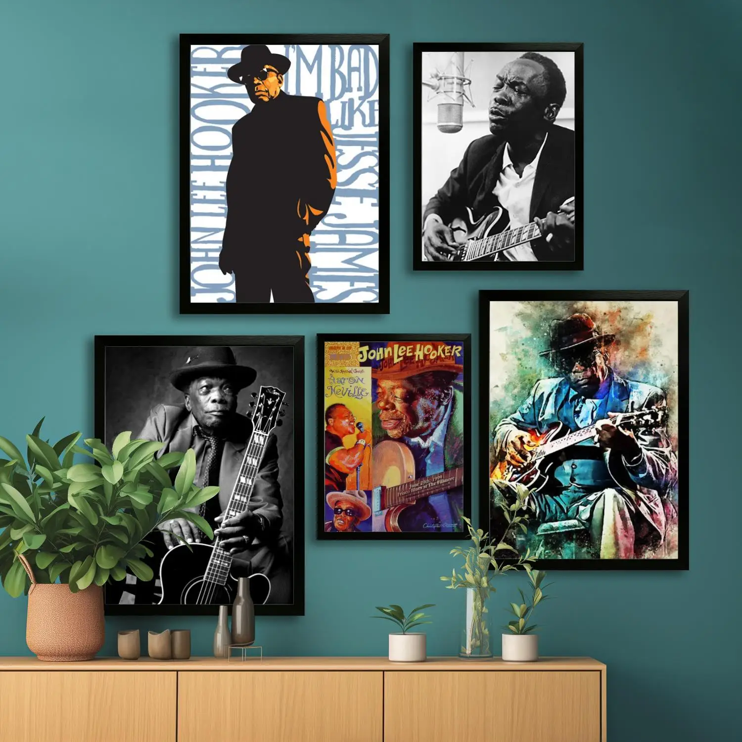 John Lee Hooker холст художественный постер и настенная художественная картина печать, современные семейные постеры для декора спальни, декоративная живопись