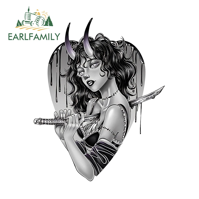 EARLFAMILY 13 см X 10,4 см для девушки-демона самоубийца автомобильные наклейки граффити виниловые наклейки окклюзия царапины мультфильм модный Декор