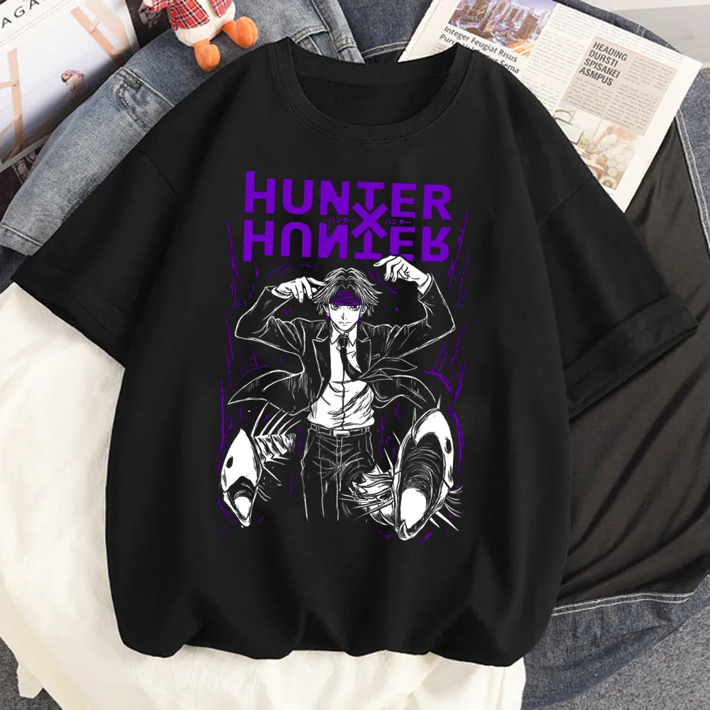 Фото Женская футболка Hunter x Hunter в стиле каваи, Харадзюку, эстетическая аниме, дышащая готическая футболка, удобная эстетичная футболка в стиле аниме, гранж-панк №4