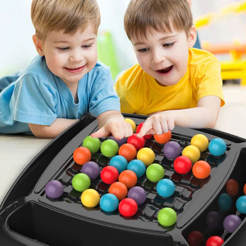 Фото Шахматная игра Classi, несколько игр для настольной игры Rainbow, 48/80/120 шариков с бусинами, интеллектуальная шахматная доска, игра Duel №5