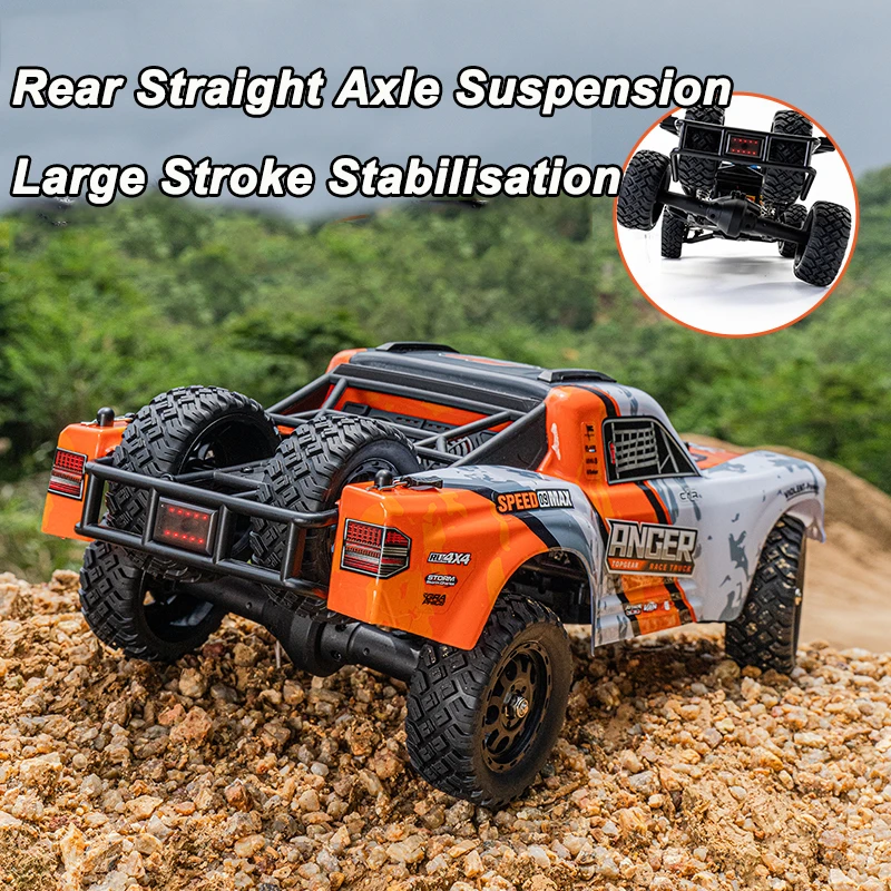 Фото 45 км/ч 1:16 Fast Short Course RC Car 4x4 Внедорожный грузовик с подсветкой Игрушки Monster Crawler Электромобиль для взрослых и мальчиков 3100A №2