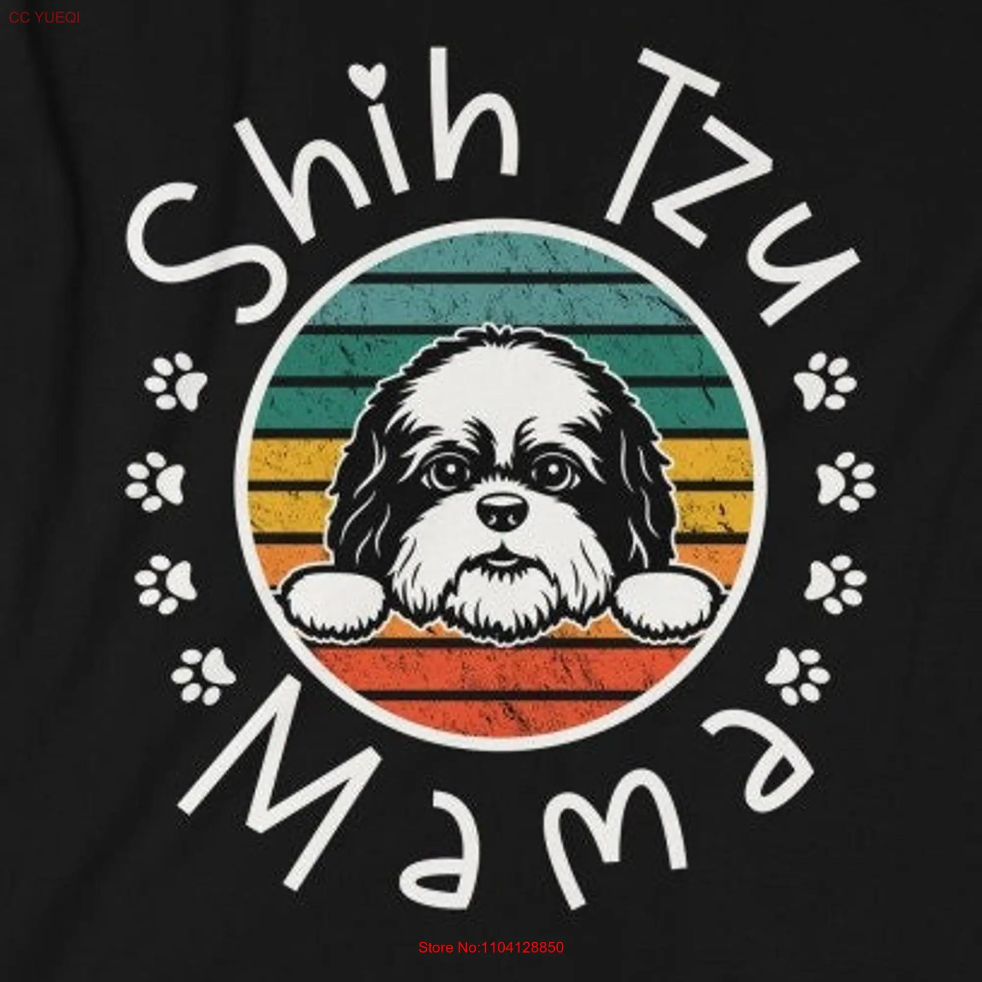 Футболка с длинным или коротким рукавом Shih Tzu Mama Mom Lover