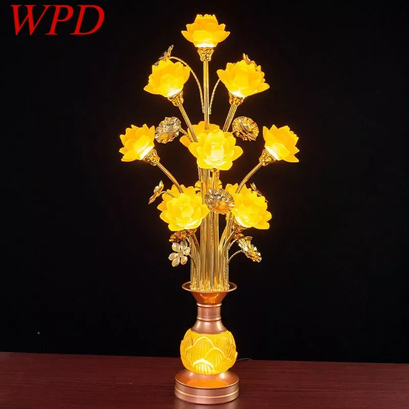Цветная настольная лампа WPD для планшетов, лампа для коридора Будды, стеклянная лампа для дужек, лампа для передней панели