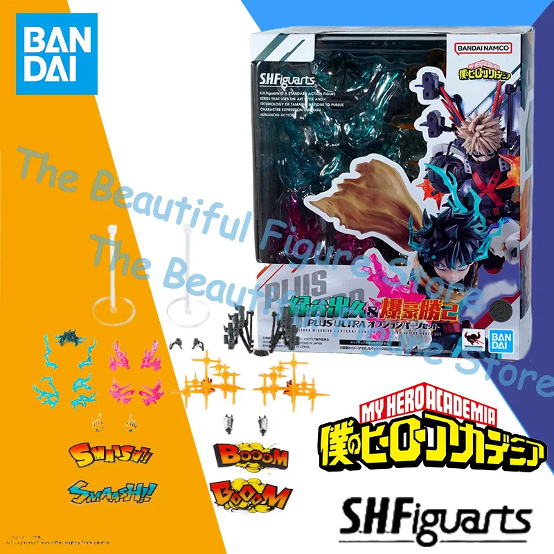 В наличии Bandai Original SHF My Hero Academia Izuku Midoriya & Katsuki Bakugo PLUS ULTRA Аниме Фигурка Модель Истребителя