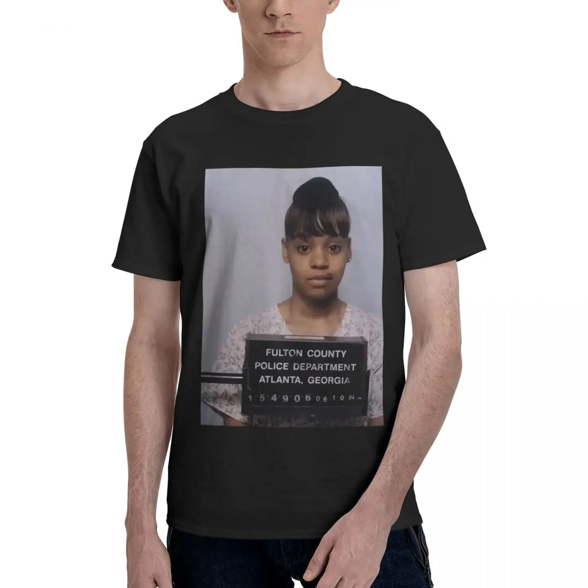 Lisa Left Eye Lopez TLC Mugshot 1, 100% хлопок, повседневная дышащая удобная футболка с короткими рукавами в стиле аниме, мужские подарки