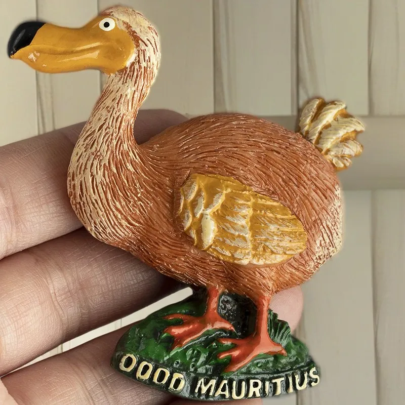 Африканский Мавриус Додо, магнитная наклейка на холодильник, 3D модель Додо, смола, нарисованная вручную, коллекционные предметы
