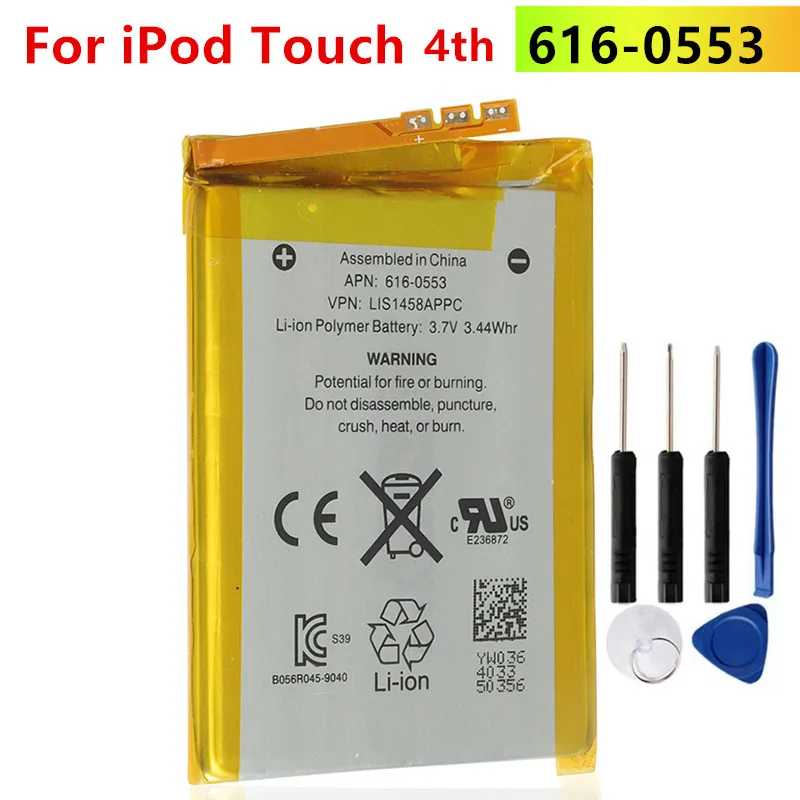 Новинка для iPod Touch 4 930 мАч 616-0553 / LIS1458APPC внутренний сменный аккумулятор для iPod Touch 4-го поколения 4 4g с инструментами