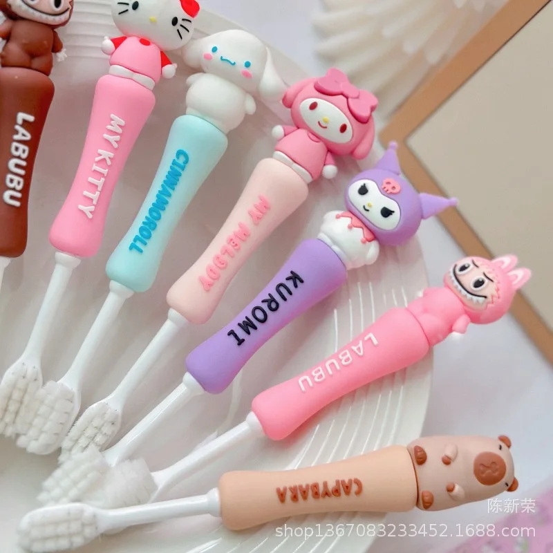 Sanrio Зубная щетка Kawaii Мультфильм Hello Kitty Зубная щетка Украшения Kawaii Шарм Винтаж Hello Kitty Зубная щетка Украшения Подарок