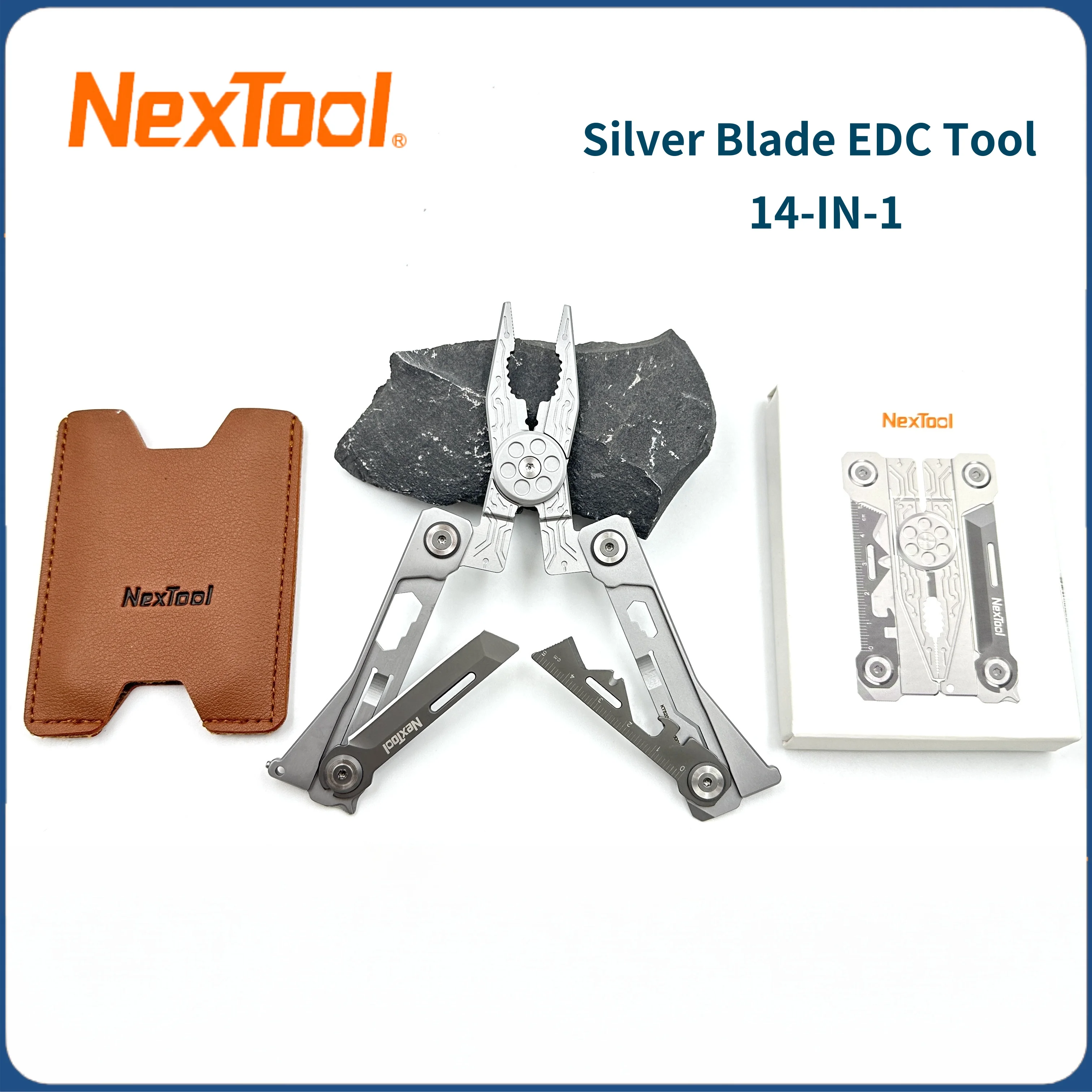 NexTool 14-IN-1 Комбинированный набор инструментов EDC с серебряным крылом, плоскогубцы, гаечный ключ, портативный многофункциональный инструмент для кемпинга на открытом воздухе Наборы инструментов
