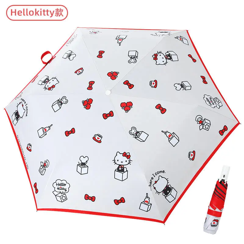 Фото Sanrio Cinnamoroll Hello Kitty My Melody зонтик от солнца автоматический хит-продукт новый продукт Kawaii мультфильм на открытом воздухе кампус №5
