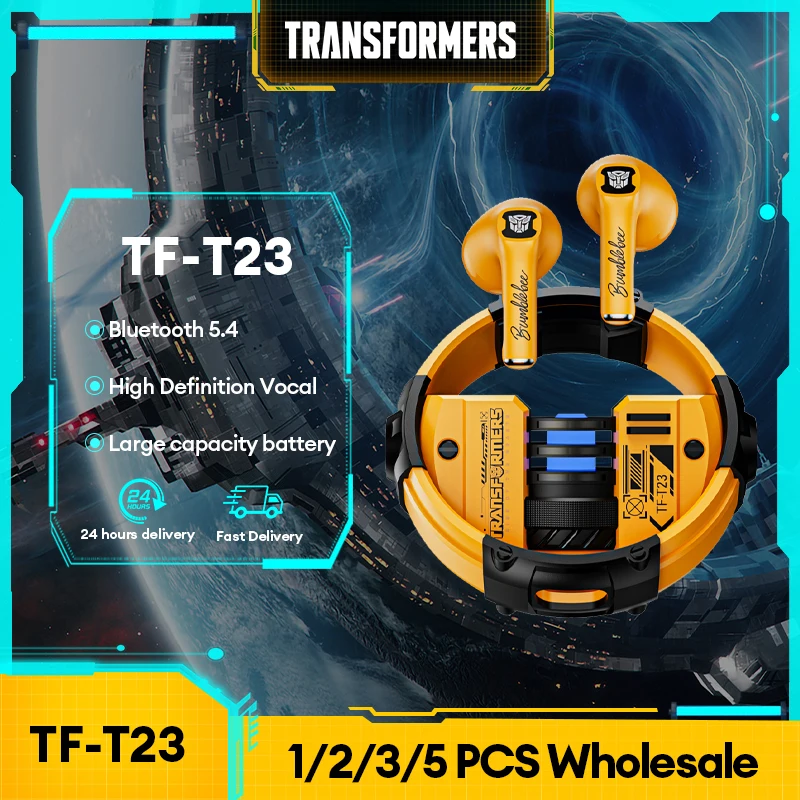 Трансформеры TF-T23 Беспроводные наушники Bluetooth 5.4 Высококачественные игровые музыкальные наушники с микрофоном с активн...