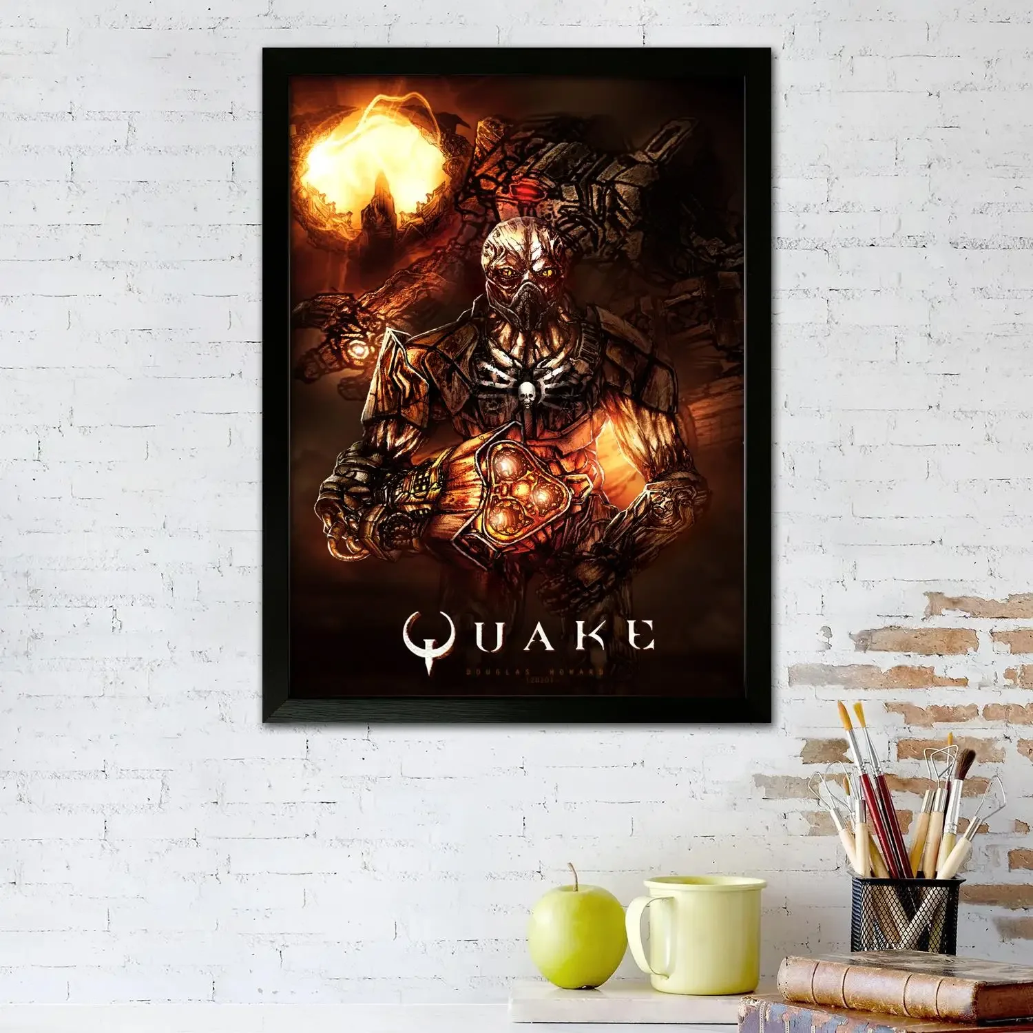 Фото Плакат на холсте с видеоиграми Quake и настенное искусство, печать с изображением, современный декор для семейной спальни, декоративная живопись №2