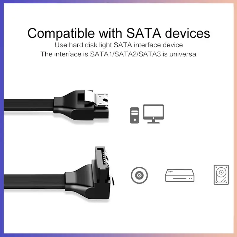 Фото SATA 3,0 III 6 Гб/с 40 см жесткий диск Sata серийный прямой кабель ATA SATA 3 кабель 26AWG для HDD SSD кабель Линия 7 контактов Sata кабель №3