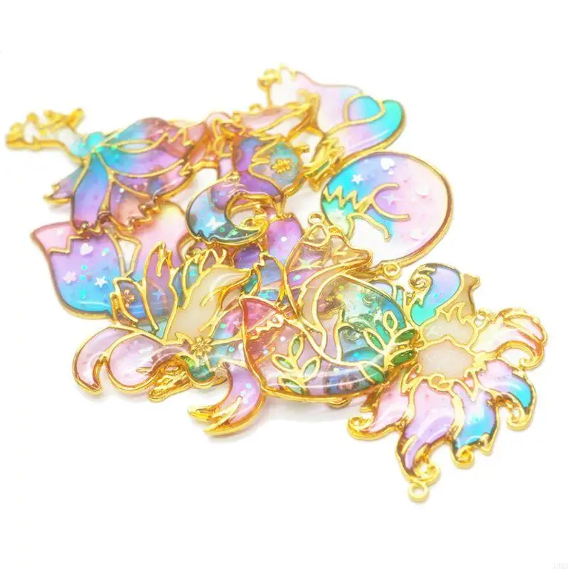 Фото Розничная/броска доставка 10x/set для Foxes Animal Frame Crame Prane Pendane Open Bezel Установка DIY EWER №3
