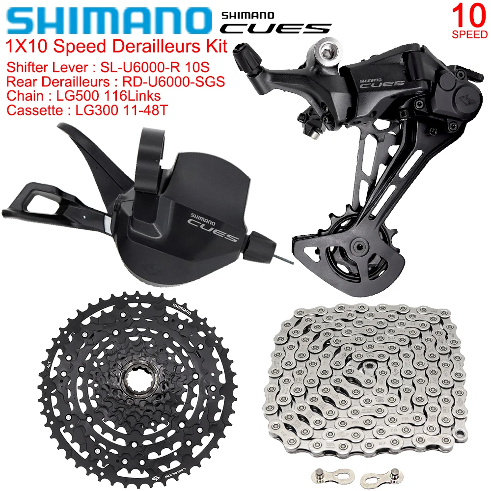 Набор скоростных переключателей SHIMANO сигналов 1X1 0 для горного велосипеда, оригинальный семейный переключатель передач LG300 LG400 48T, кассета LG500 Chain 10 s