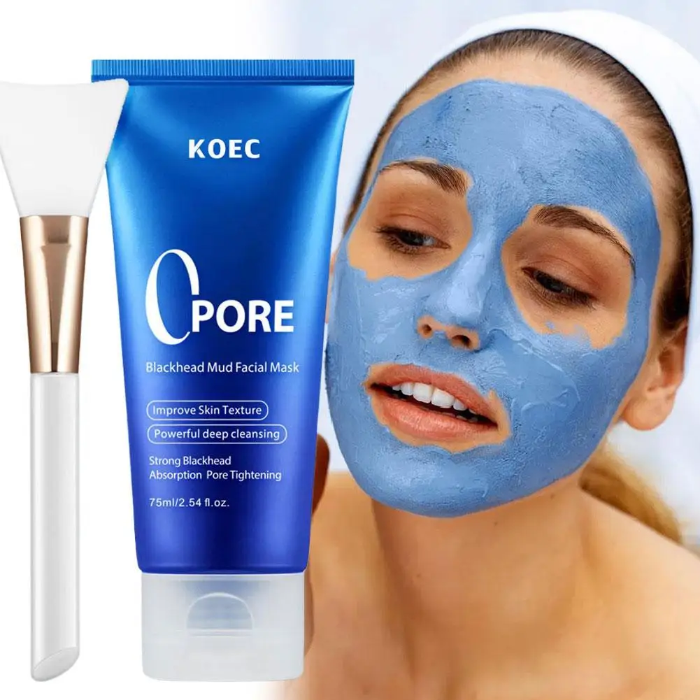 KOEC Zero Pore Грязевая маска для лица от черных точек 75 г Уход за кожей Глубокое очищение Очищающая осветляющая корейская глиняная маска для лица Оптовая продажа