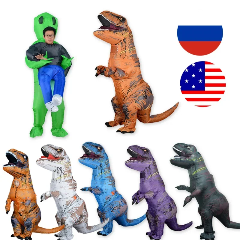 Надувной костюм для взрослых T REX, костюмы динозавра, нарядное платье, костюм талисмана для вечеринки, карнавальный костюм для мужчин и женщин, динозавр, мультфильм U