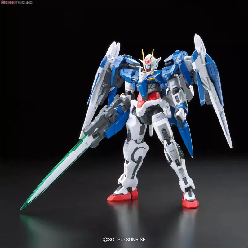Фото Bandai оригинальная аниме-модель GUNDAM RG 1/144 OO RAISER, экшн-фигурка в сборе, модель игрушки, коллекционные украшения, подарки для детей №3