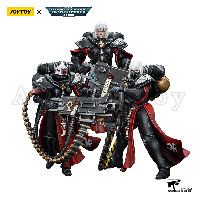 Экшн-фигурки JOYTOY 1/18 (3 шт./комплект) 40K, военная аниме модель Adepta Sororitas Retributor, бесплатная доставка