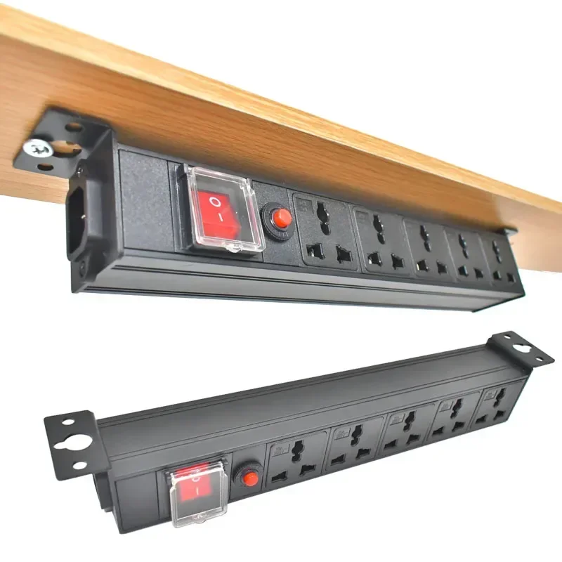 Настольная розетка C14 с портом PDU, удлинитель, Офисная Электрическая универсальная Выходная розетка с панелью питания, 16 А, 3500 Вт, защита от перегрузки