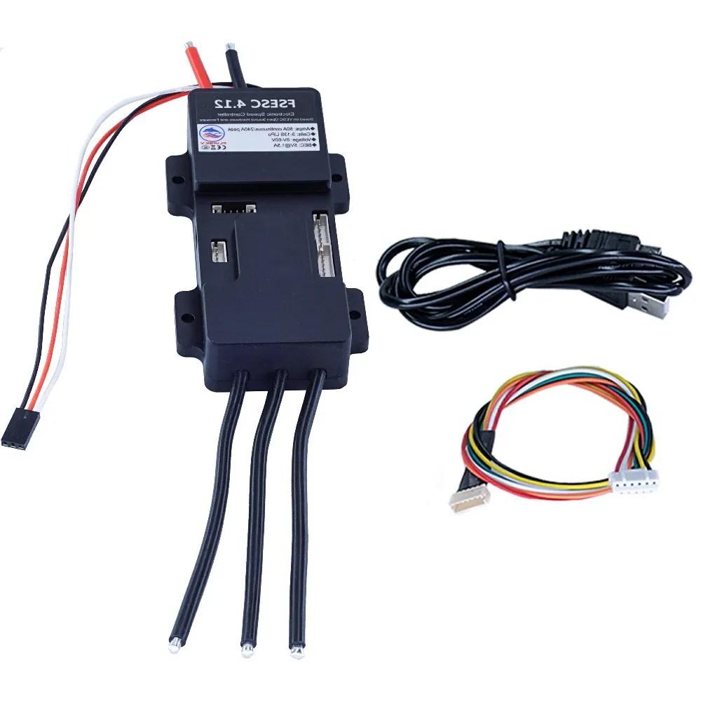 Fsesc 4.12 50a на основе Vesc 4.12 с алюминиевым контроллером скорости Diy Esc для лыжной доски/э-робота Flipsky