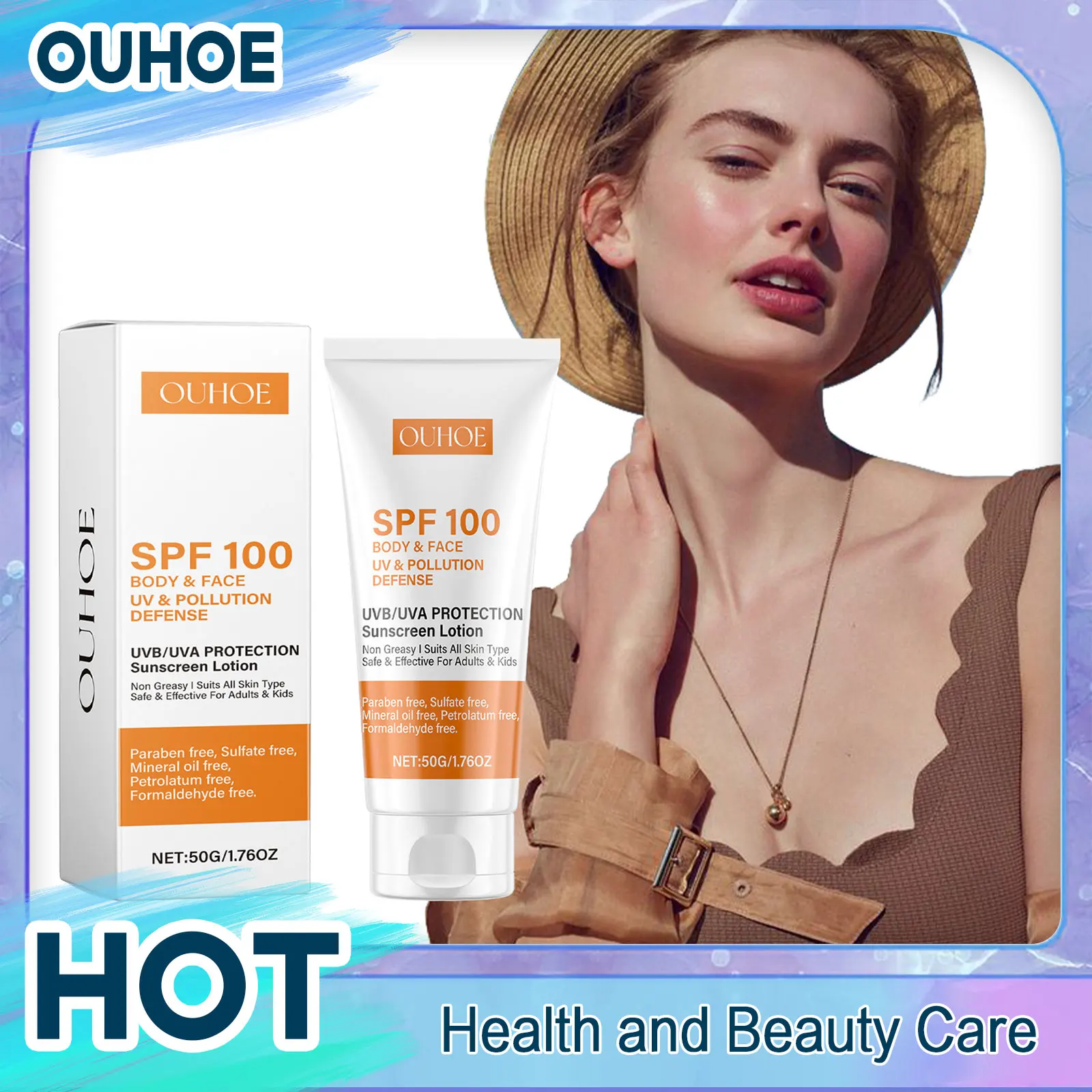 Солнцезащитный крем для лица и тела Spf100, защита от солнца и ультрафиолета, солнечный защитный крем для кожи, солнцезащитный крем с контролем жирности, увлажняющий отбеливающий солнцезащитный крем