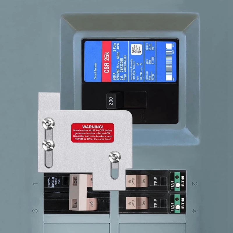 Фото Генератор для Eaton Cutler Hammer CH Series 150 & 200 Amp W/TAN Breaker, горизонтальный Электрический Interlock №4