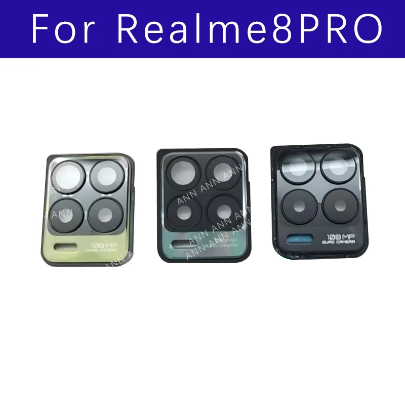 Стекло задней камеры для Realme 8 Pro 8 5G, сменная стеклянная крышка объектива камеры с клеем RMX 3241 RMX 3085 RMX3081