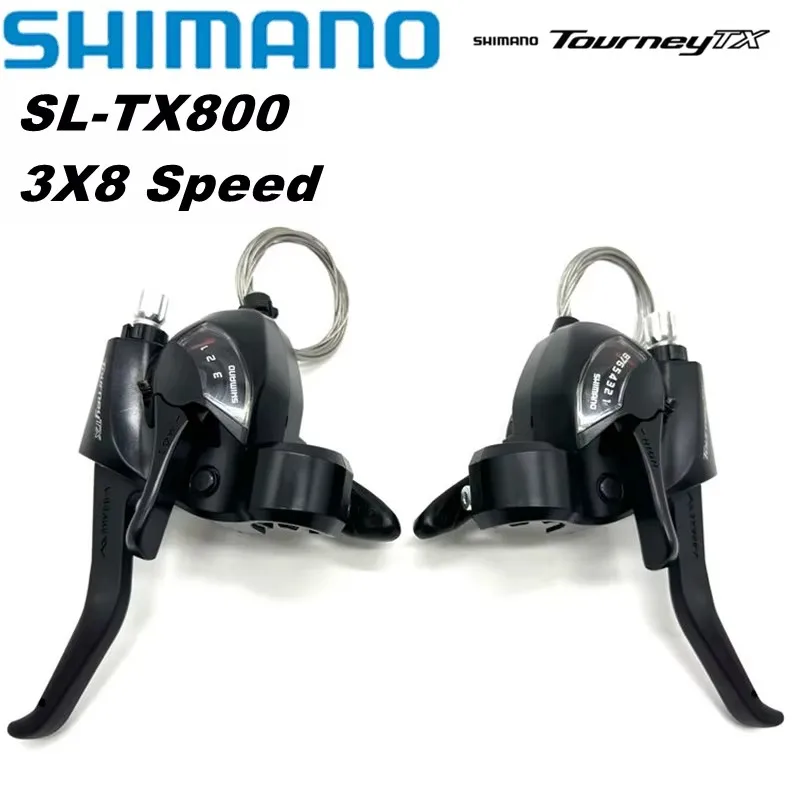 Shimano Tourney ST-TX800 Рычаг переключения передач/тормоза для горного велосипеда EZ Fire Plus 3x8 Рычаги переключения скоростей Запчасти для велосипеда