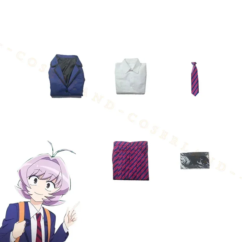 Najimi Osana High School JK Uniform Аниме Komi Can't Communicate Косплей Костюм Юбка Комплект Синий Костюм Розовый Короткий Парик Волосы Gi jueg (art.: 3920d0103bca3) - 3920d0103bca3