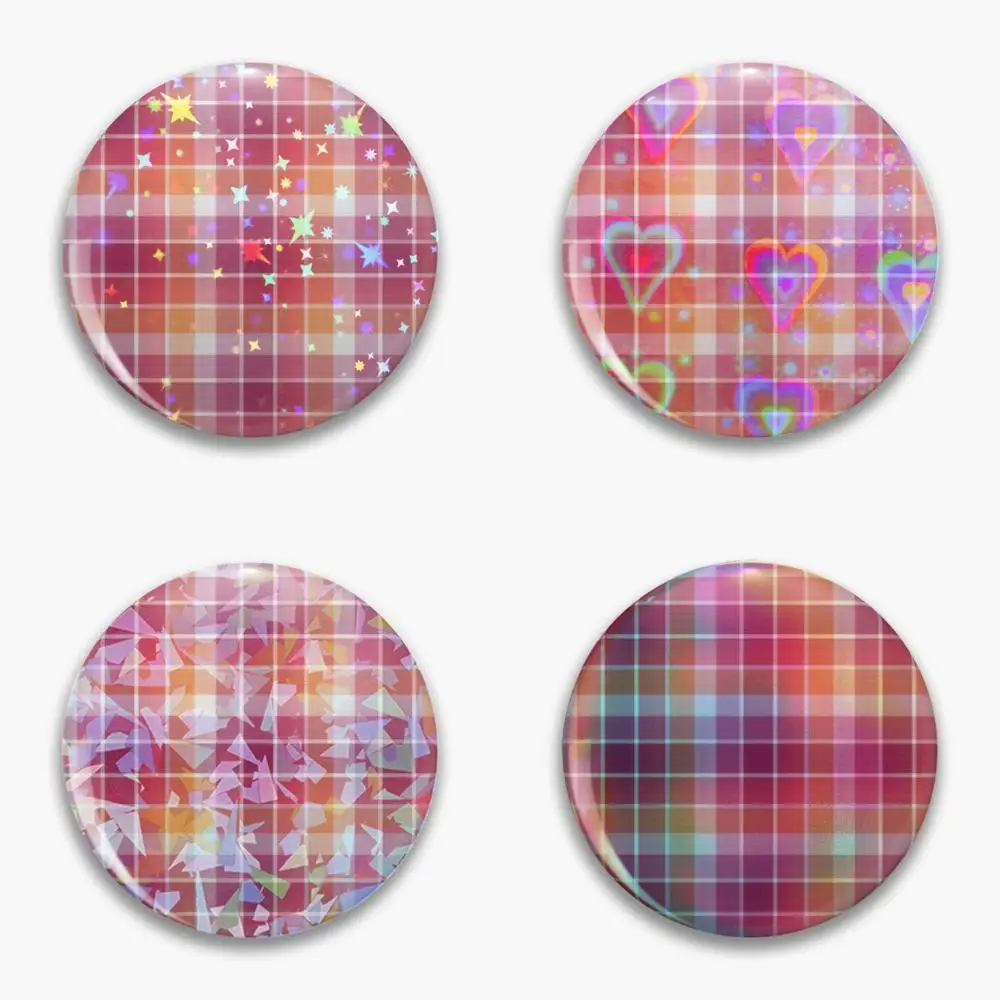 PRIDE PLAID - Лесбиянка, 58 мм, голографическая звезда, сердце, броши, ламинированные пуговицы, модный аксессуар