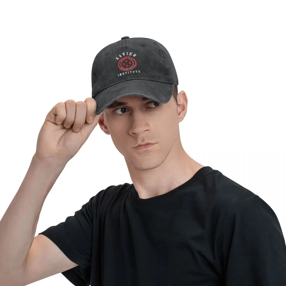 Ксавье институт Racerback a casquette Потертая джинсовая кепка шапка мяч спорт для гольфа бейсболка для мужчин и женщин шапки (art.: 3920c6e62b5e5) - 3920c6e62b5e5