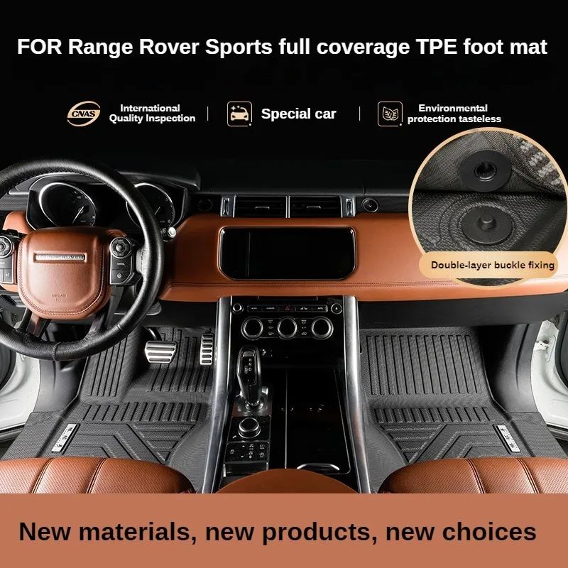 Фото Коврики TPE для Range Rover Sport 2005-2022 ICEV LHD, водонепроницаемые, противоскользящие, на заказ, всепогодные аксессуары с полным покрытием №2
