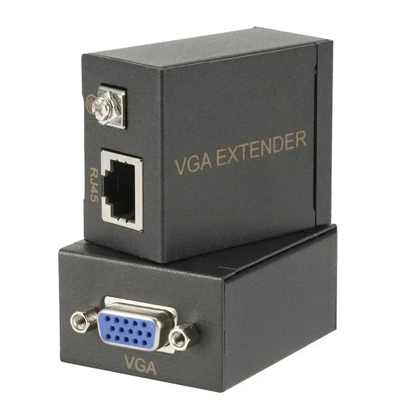 1 пара кабеля-удлинителя Vga, удобное улучшение качества сигнала, совместим с простым в использовании расширенным диапазоном, высококачественный усилитель сигнала