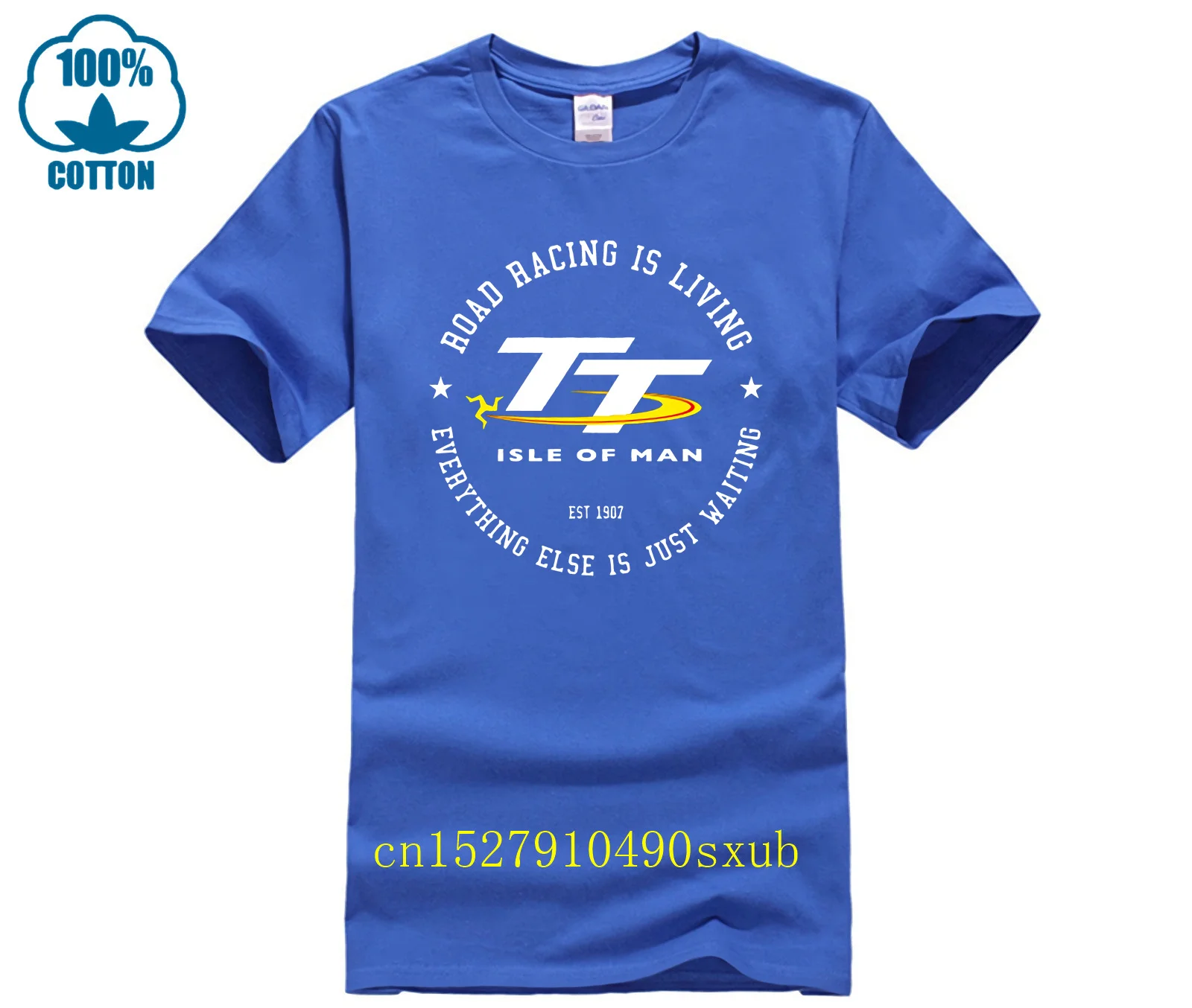 Фото Официальная винтажная футболка Isle of Man TT Races, мужская и женская футболка из 100% хлопка с короткими рукавами №3