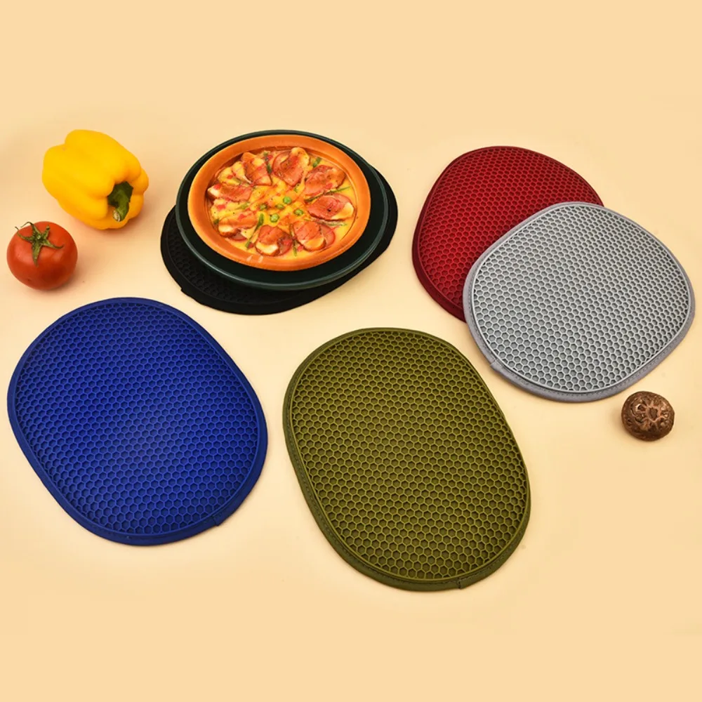 Oven Mitt Anti-scalding Kitchen Oven Gloves Heat Resistant Silicone Heat-insulated Gloves Non-slip Pot Pad Microwave