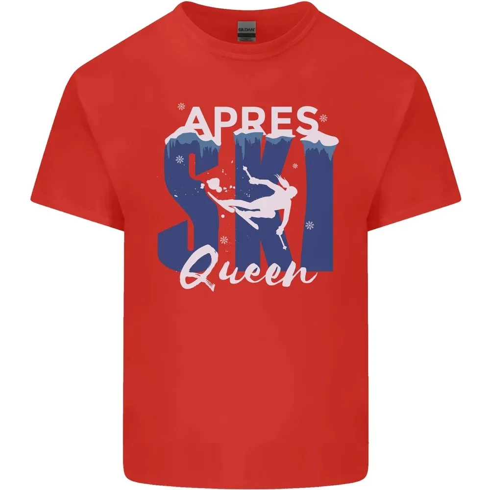 Apres Ski Queen Skiing Camiseta Hecha A Medida Con Temática Ropa Deportiva Para Moda De Estilo Callejero Летние футболки 100% хлопок