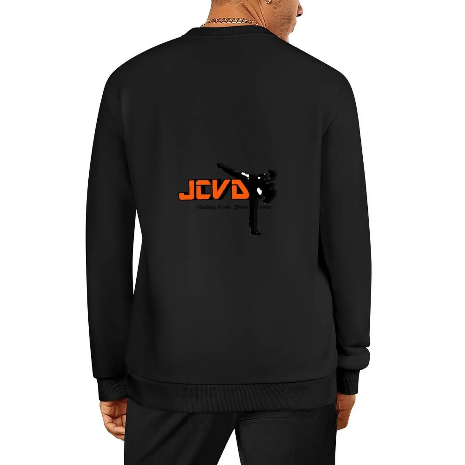 Пуловер с логотипом JCVD, осенняя одежда, мужская одежда, футболки с рисунком, мужская мужская одежда, толстовка мужская